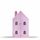 Кукольный домик "Вероника" с дверками, Цвет: Лиловый с розовым