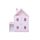 Кукольный домик "Снежана" с дверками, Цвет: Лиловый с розовым