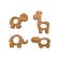 Набор игрушек-грызунков ЭКО из массива дуба (Жирафик, Черепашка, Слоник, Бегемотик)