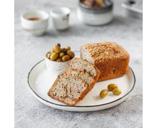 Бездрожжевой хлеб с оливками 330 гр