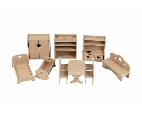 Комплект мебели для кукол 15-20 см (без окрашивания)