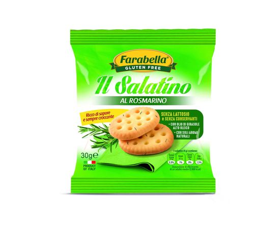 Печенье солёное крекер с розмарином "Farabella", без глютена, Италия, 30 г