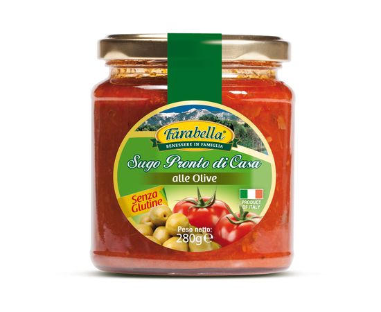 Томатный соус с оливками "Farabella", без глютена, Италия, 280 гр.