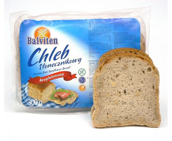 Хлеб Balviten, нарезной, с семенами подсолнечника, без глютена, без сахара, 300 г.